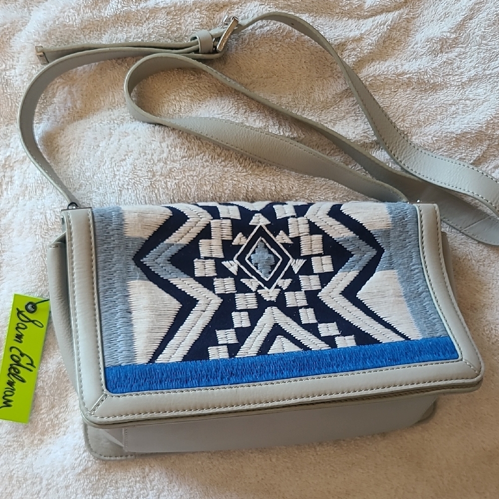 Blue and Gray Women's Bag